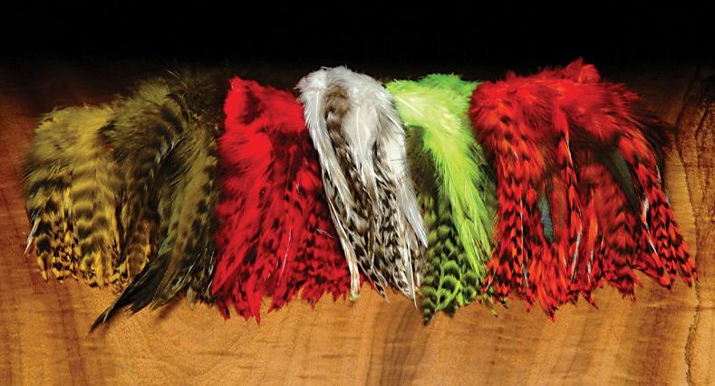 Hareline Variant Saddle Hackle Natural Grizzly - SGVS176