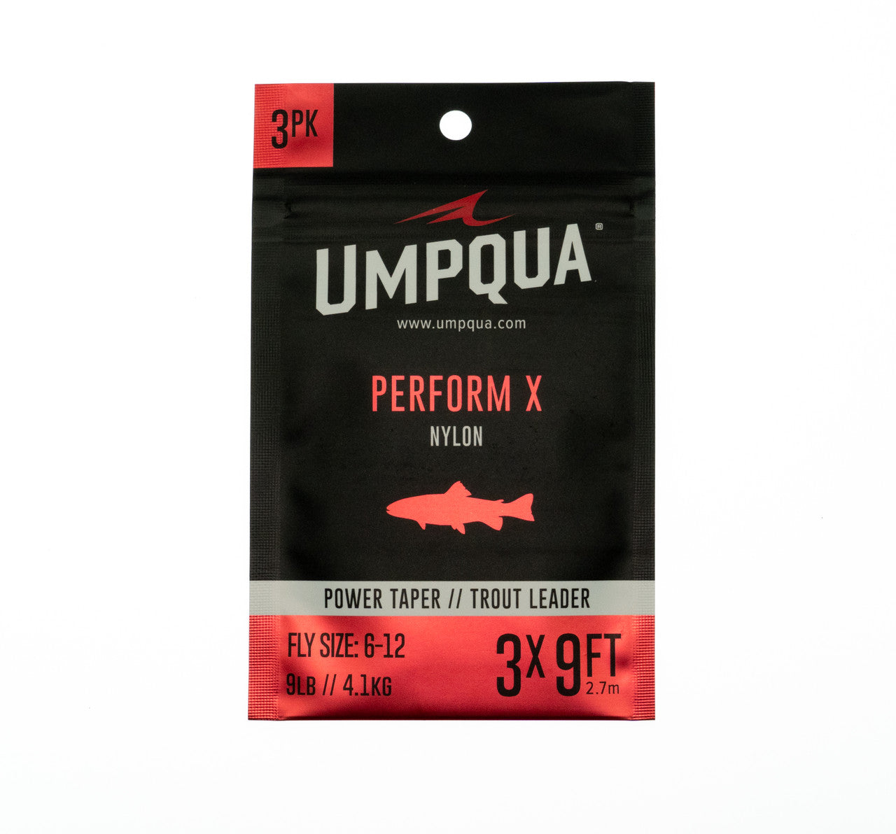 UMPQUA PERFORM X POWER TAPER LEADER 9' - 3 PACK