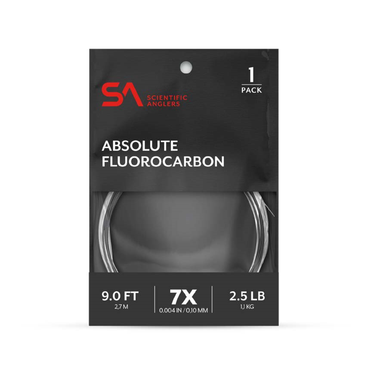 SA Absolute Fluorocarbon Tapered Leader - 9 foot